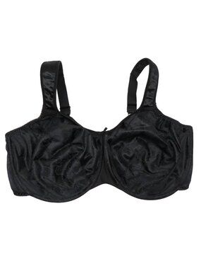 Bali 42DDD 3562 Full Coverage Black Leaf Scroll Underwire Wide Padded Straps Bra